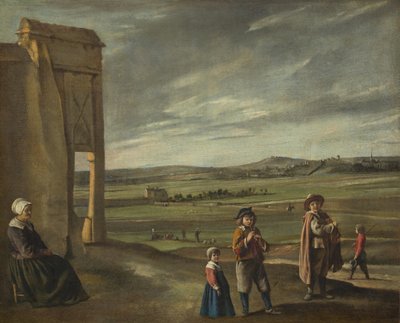 Landskap med bönder, ca. 1640. av Louis le Nain