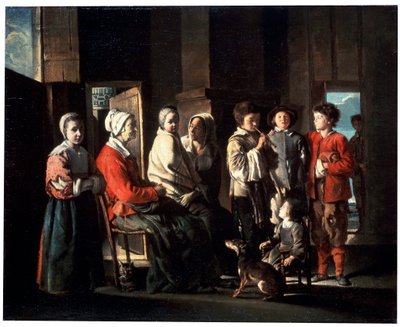 Besöket hos mormodern, 1645. av Louis le Nain