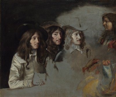 Tre män och en pojke, ca. 1647-1648 av Louis le Nain