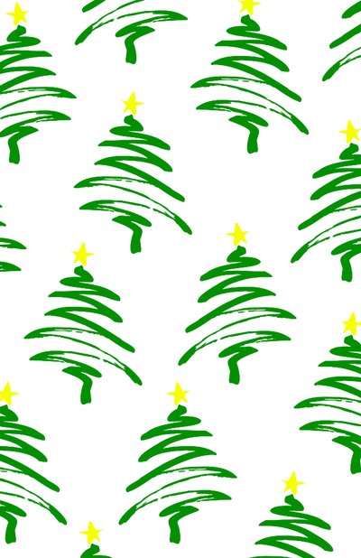 Funky Christmas Trees, 2017, Digital Media av Louisa Hereford