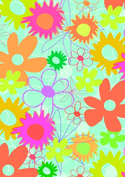 Blandade blommor (digitala) av Louisa Hereford