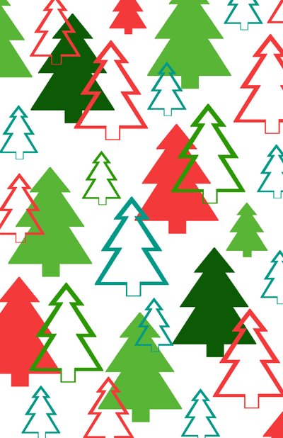 Överlagrade julgranar, 2017, Digital Media av Louisa Hereford
