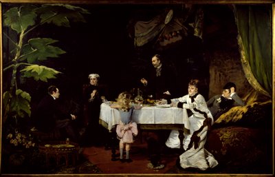 Frukosten i växthuset Målning av Louise Abbema (1858-1927) 1877 Sön. 1,94x3,08 m Pau, Museum of Fine Arts. av Louise Abbéma