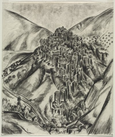 En italiensk Hilltown, Anticoli, Italien av Louise B. Maloney
