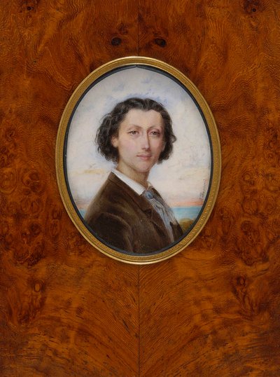 Porträtt av kompositören Franz Liszt 1811-1886, 1836. av Louise Besnard née Vaillant