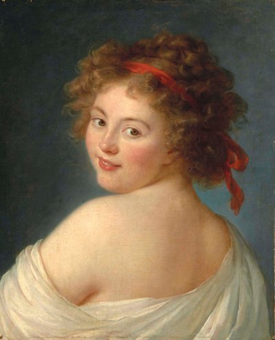 Porträtt av grevinnan Yekaterina Skavronskaya, född von Engelhardt 1761-1829, 1790. av Elisabeth Louise Vigee Lebrun