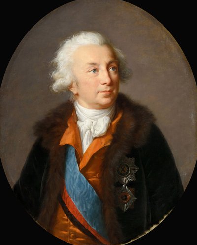 Porträtt av greve Ivan Ivanovich Shuvalov 1727-1797, ca. 1796. av Elisabeth Louise Vigee Lebrun