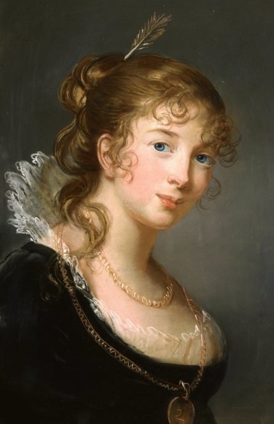 Prinsessan Frederica Dorothea Louise Filippinska av Preussen 1770-1836, grevinna Radziwill, ca. 1801. av Elisabeth Louise Vigee Lebrun