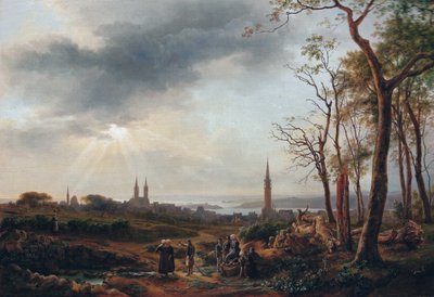 Utsikt över staden Saint-Pol-de-Léon av Louise Josephine Sarazin de Belmont