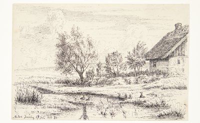 Landskap med bondgård av Louise Ravn Hansen