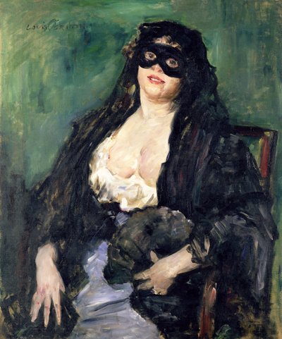 Den svarta masken (olja på duk) av Lovis  Corinth