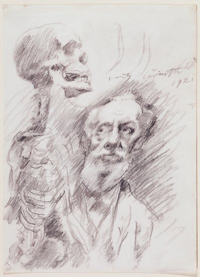 Anatom med skelett av Lovis Corinth