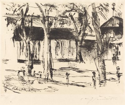 Tiergarten tågstation (domstol med träd) av Lovis Corinth