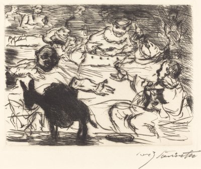 The Gastmahl of Trimalchio: pl. V Banketten i Trimalchio: pl. V, 1919. av Lovis Corinth