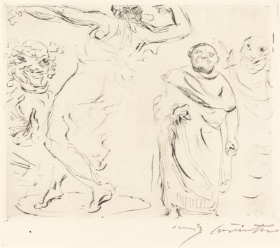 The Gastmahl of Trimalchio: pl. XI (Trimalchios bankett: pl. XI) av Lovis Corinth