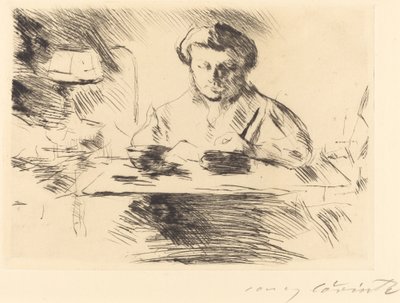 Die Gattin (konstnärens fru) av Lovis Corinth