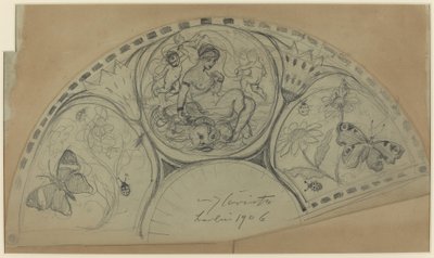 Fläktdesign [recto] av Lovis Corinth