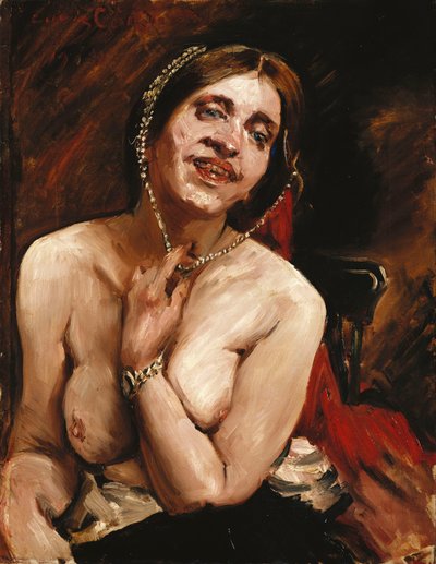 Naken kvinna i fåtöljen av Lovis Corinth