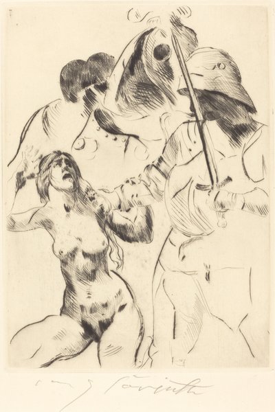 Bortförande av kvinna III Bortförande III, 1914. av Lovis Corinth