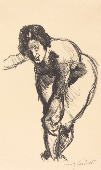 Naken böjer sig framåt av Lovis Corinth