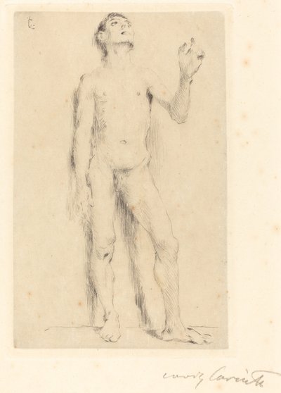 Naken ung man naken, 1905. av Lovis Corinth