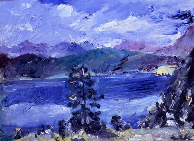 Walchensjön med lärk av Lovis Corinth