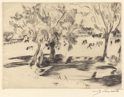 Landskap med kor av Lovis Corinth