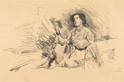 Läsande flicka av Lovis Corinth