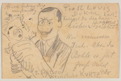 Lovis Corinth till Carl Strathmann: vykort av Lovis Corinth