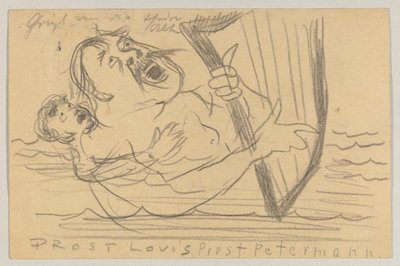 Lovis Corinth till Carl Strathmann: vykort, poststämplat 18 juli 1903 av Lovis Corinth