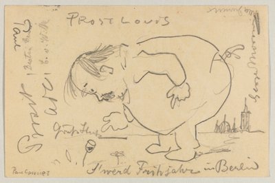 Lovis Corinth till Carl Strathmann: vykort, poststämplat 1 april 1908 av Lovis Corinth