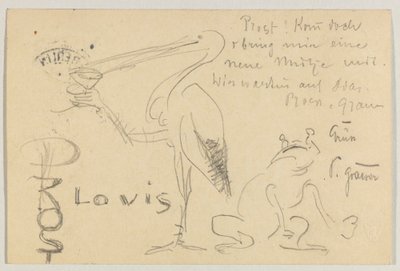 Lovis Corinth till Carl Strathmann: vykort, poststämplat 20 september 1906 av Lovis Corinth