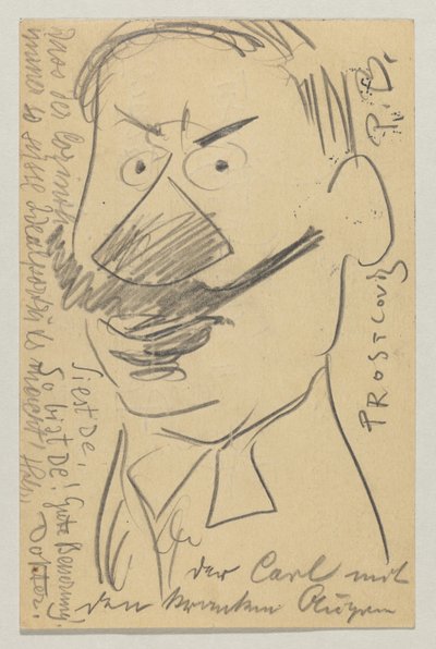 Lovis Corinth till Carl Strathmann: vykort, poststämplat 21 februari 1904 av Lovis Corinth