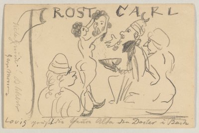 Lovis Corinth till Carl Strathmann: vykort, poststämplat 22 maj 1905 av Lovis Corinth