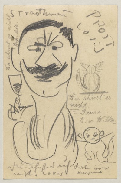 Lovis Corinth till Carl Strathmann: vykort, poststämplat 29 mars 1904 av Lovis Corinth