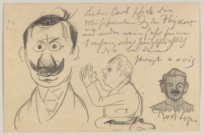 Lovis Corinth till Carl Strathmann: vykort, poststämplat 30 januari 1903 av Lovis Corinth