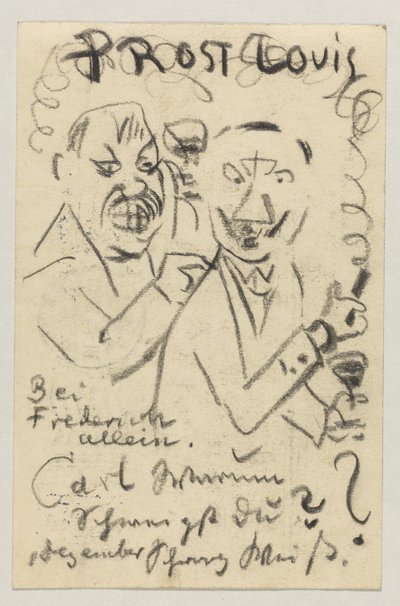 Lovis Corinth till Carl Strathmann: vykort, poststämplat 30 oktober 1907 av Lovis Corinth