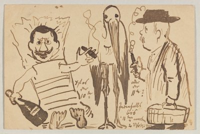 Lovis Corinth till Carl Strathmann: vykort, poststämplat 3 september 1902 av Lovis Corinth
