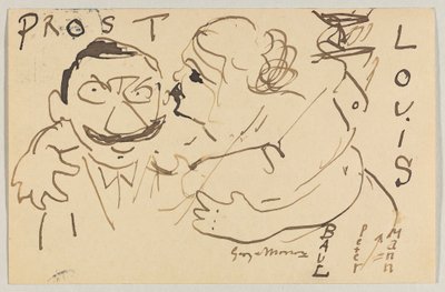Lovis Corinth till Carl Strathmann: vykort, poststämplat 9 december 1908 av Lovis Corinth