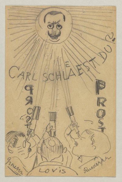 Lovis Corinth till Carl Strathmann: vykort, poststämplat 9 januari 1910 av Lovis Corinth