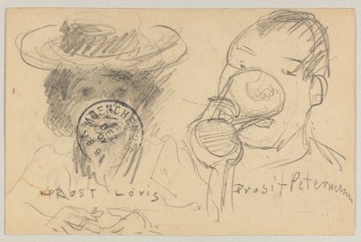 Lovis Corinth till Carl Strathmann: vykort, poststämpel på framsidan 17 december 1902 av Lovis Corinth