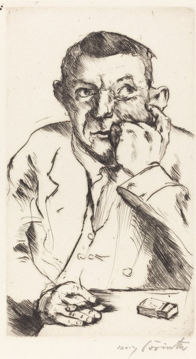 Porträtt av en man som röker, 1916. av Lovis Corinth