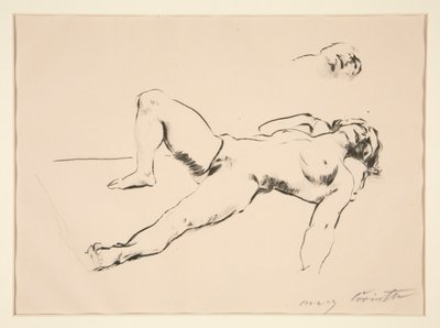Liggande naken av Lovis Corinth