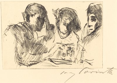 Schackspelares schackspel, 1918. av Lovis Corinth