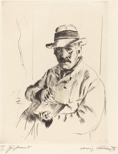 Självporträtt i en stråhatt, 1913. av Lovis Corinth