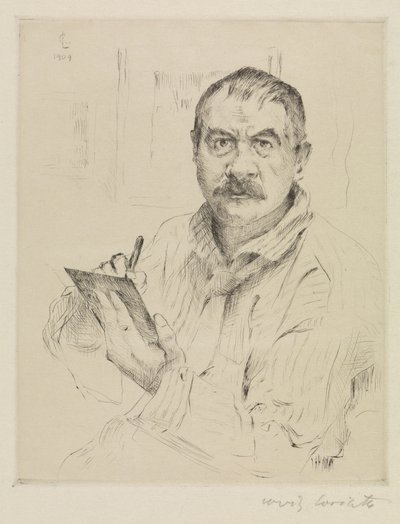 Självporträtt, etsning av Lovis Corinth