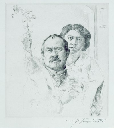 Självporträtt med hustru av Lovis Corinth