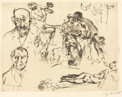 Sketcher of Men, inklusive Max Lieberman av Lovis Corinth