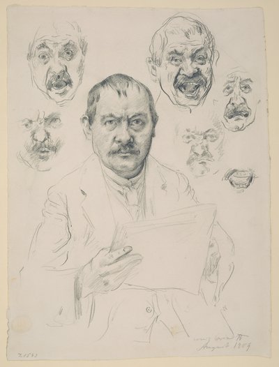 Studier till ett självporträtt av Lovis Corinth