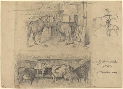 Ladugården, 1883. av Lovis Corinth